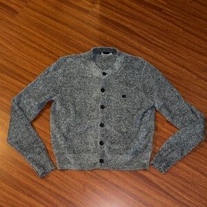 Acne fuzzy button cardigan